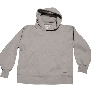 TNA Aritzia | TNA Sweatfleece Cozy Fleece Boyfriend Fit Light Gray Hoodie | XS